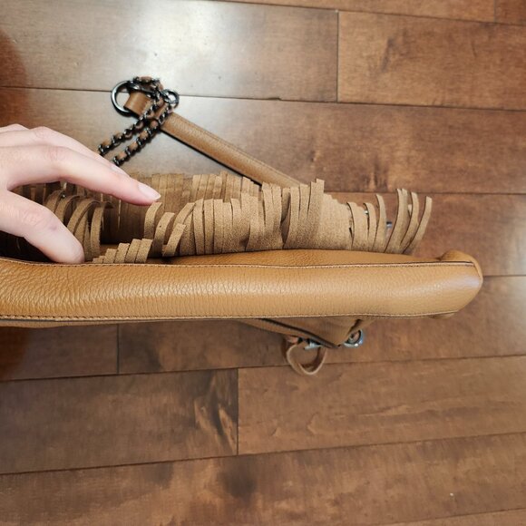 Aimee Kestenberg Kaiden brown leather crossbody shoulder bag in suede fringe - Picture 12 of 16